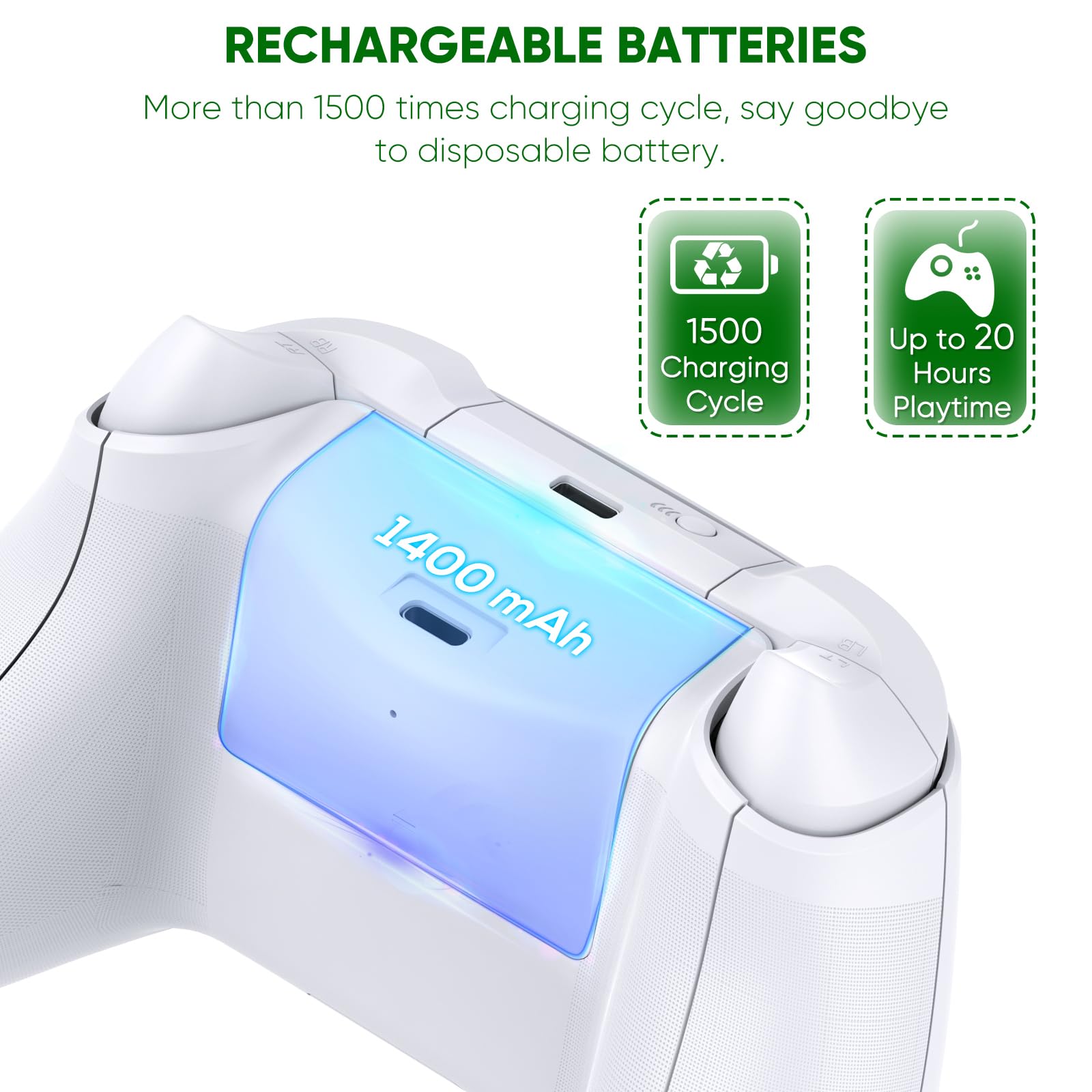 FYOUNG Upgrade RGB Kühllüfter Stand für Xbox Series S Konsole mit 15 Buntem Licht, Dual Controller Ladestation Kühler Base System für Xbox Series S Zubehör mit 2 * 1400mAh wiederaufladbare Batterie