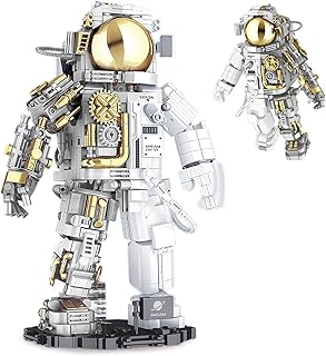 Space Astronaut Building Set fors Adults Gifts for Boys 8-14, Compatible with Lego Space Model Building Blocks, 1088 PCS Cool Collectible Gift Toys for Adults