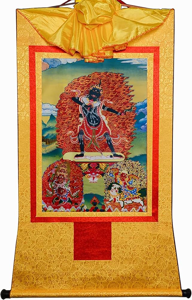 E3235 曼荼羅 5 タンカ 肉筆画 捲り 93×61 仏画 仏教美術 チベット密教