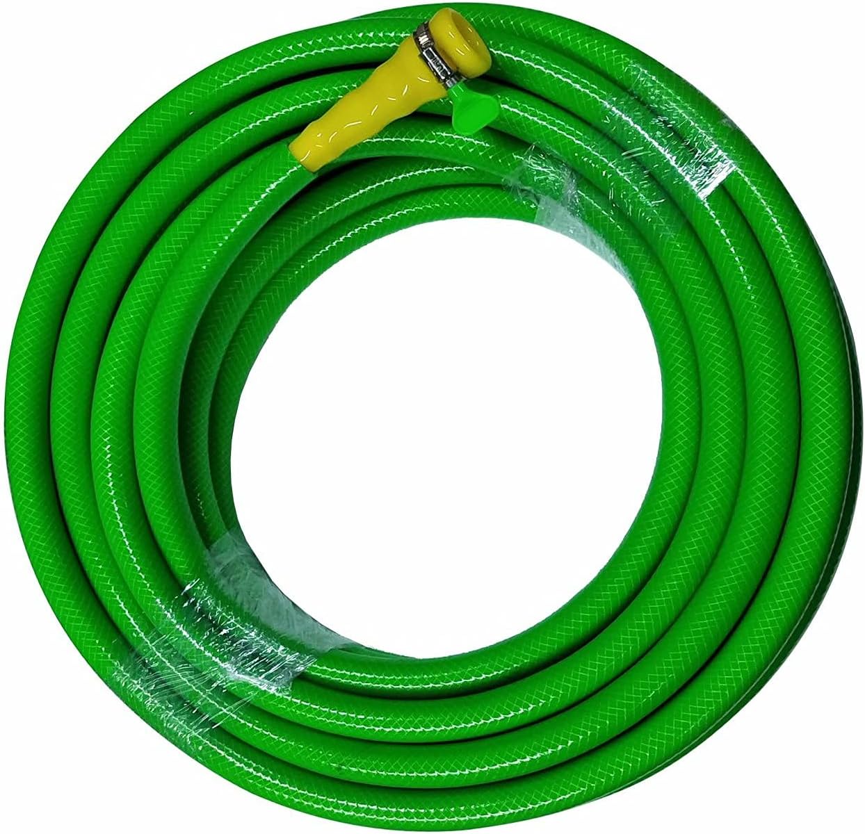 TechnoCrafts PVC Braided Hose 15 Meter (50 feet) 3/4" (0.75 Inch or 19mm) Bore Size - 3 Layered Hose Pipe with 1/2" Tap Connector & Butterfly Clamps