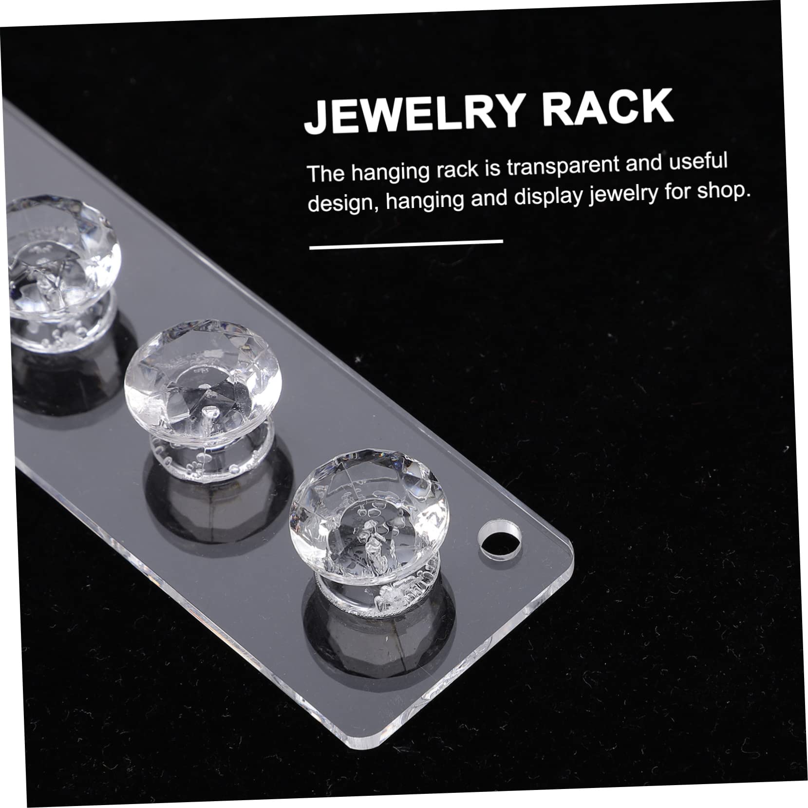 FOMIYES 1Pc Wall Mounted Transparent Jewelry Rack Acrylic Display Stand for Necklaces Compact Jewelry Storage Easy to Install Hook Rack for Home Organization