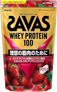 ザバス (SAVAS)ホエイプロテイン100 ストロベリー味 45…