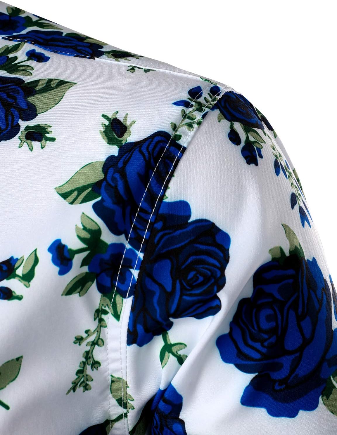 ZEROYAA Men's Fashion Urban Design 3D Printed Slim Fit Long Sleeve Button Up Dress Shirts - Image 5