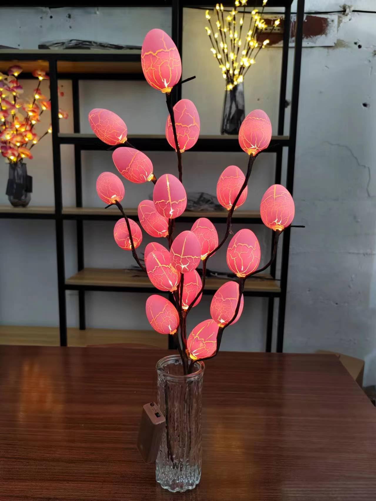Ulalaza 70cm 2 Branches 40 LED Bulbs Twig Lamp Battery Operated LED Lighted Willow Branches Vase Fillers Use for Christmas Home Party Decoration Indoor Outdoor — image 1