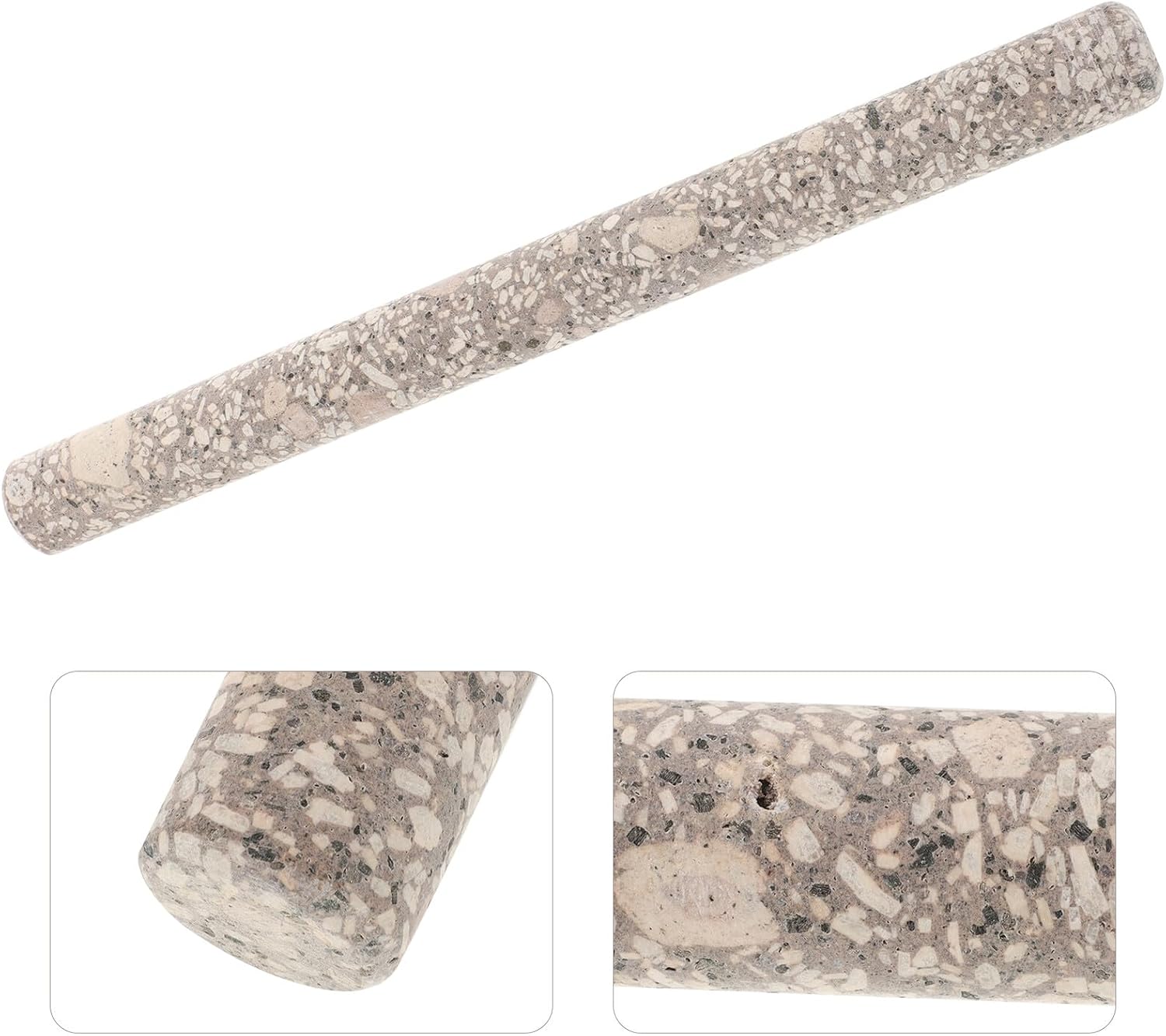 Rolling Pin for Dough Baking, 28-30cm Medium Stone Dough Roller, Kitchen Baking Tool for Dumpling Wrappers and Pizza Crusts