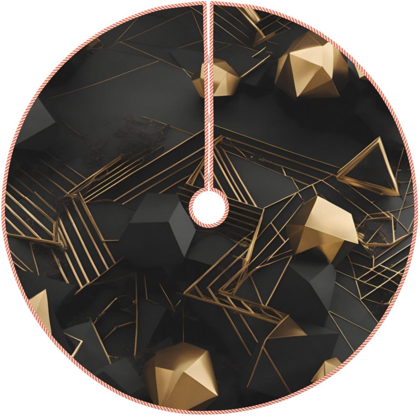 Christmas Tree Skirt 48 Inch Durable and Soft Magic Tape Closure