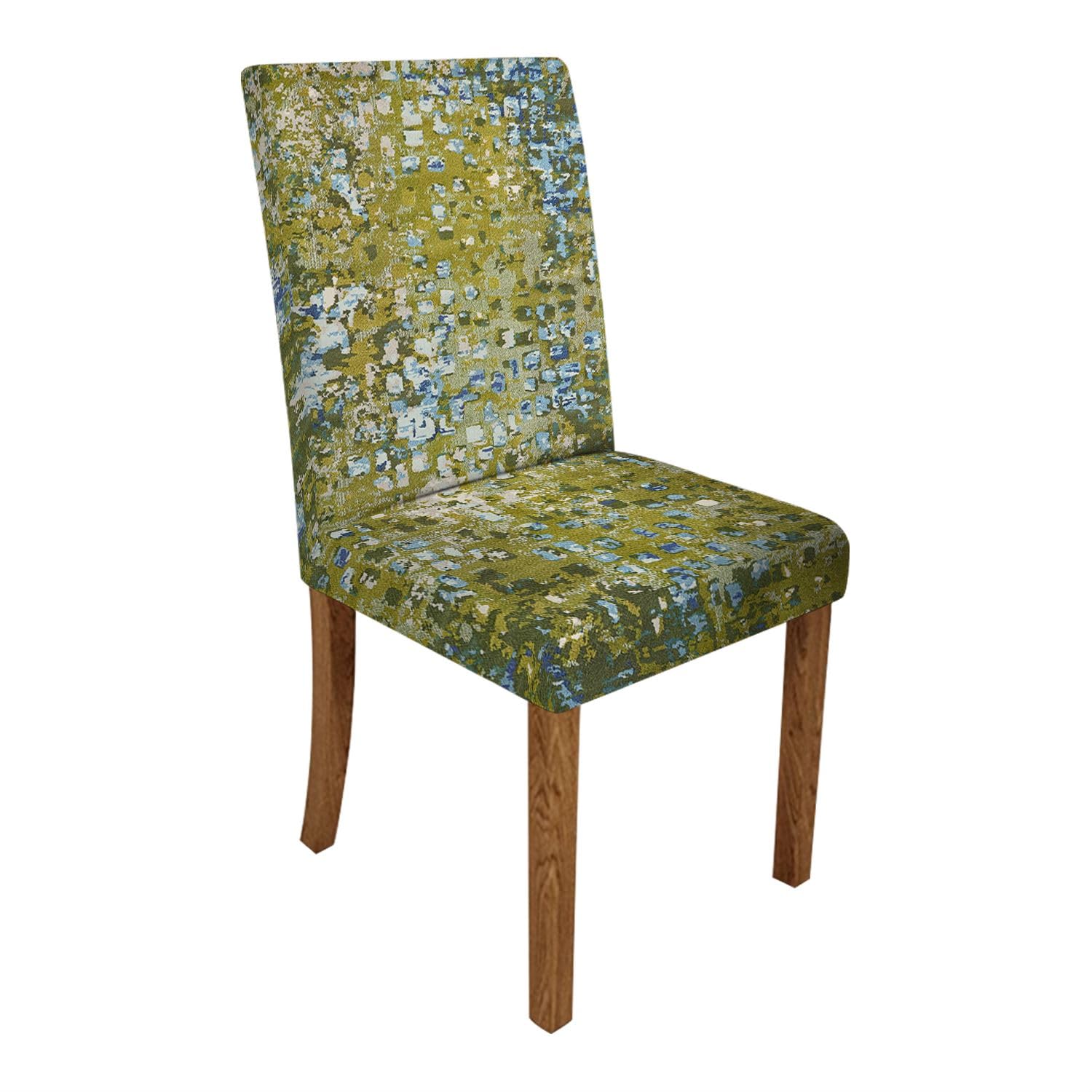Fchen art Abstract Floral Waterproof Dining Room Chair Covers Stretch Parsons Chair Slipcovers for Dining Room Kitchen Chair Protector Cover,Removable,Washable Sage Green