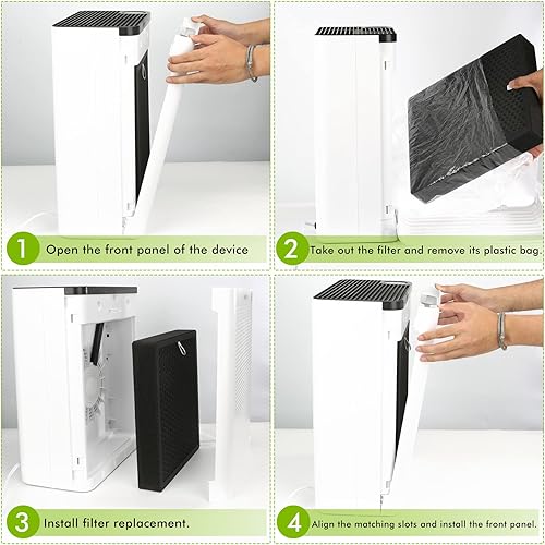 Miniatura 10 de Purificador de aire para mascotas oficina en casa cocina sala de estar grande de hasta 1324 pies cuadrados limpiador de filtro de aire silencioso