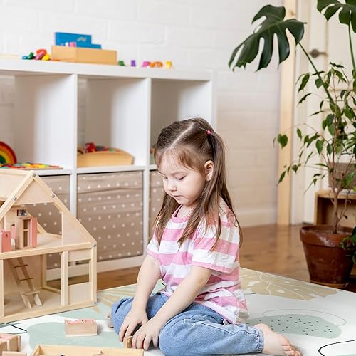 Miniatura 5 de Seavish Alfombras bohemias para dormitorio, estéticas de 3 x 5 pies, color verde, abstractas, para sala de estar, sala de estar, suave, estampado