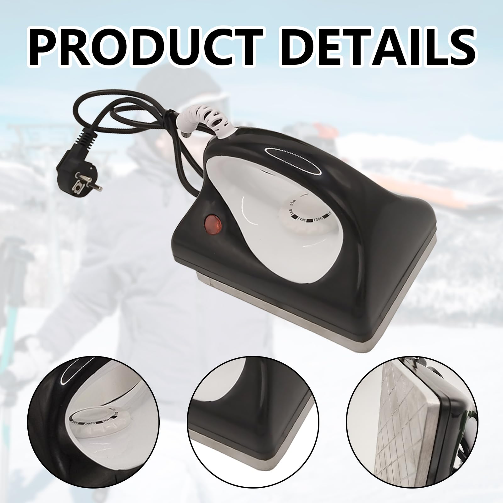 Fer à Cire pour Ski et Snowboard, Fer de fartage Brosse avec Bonne précision de contrôle de température thermosta,pour Ski Snowboard Outils de Ski pour Ski Snowboard