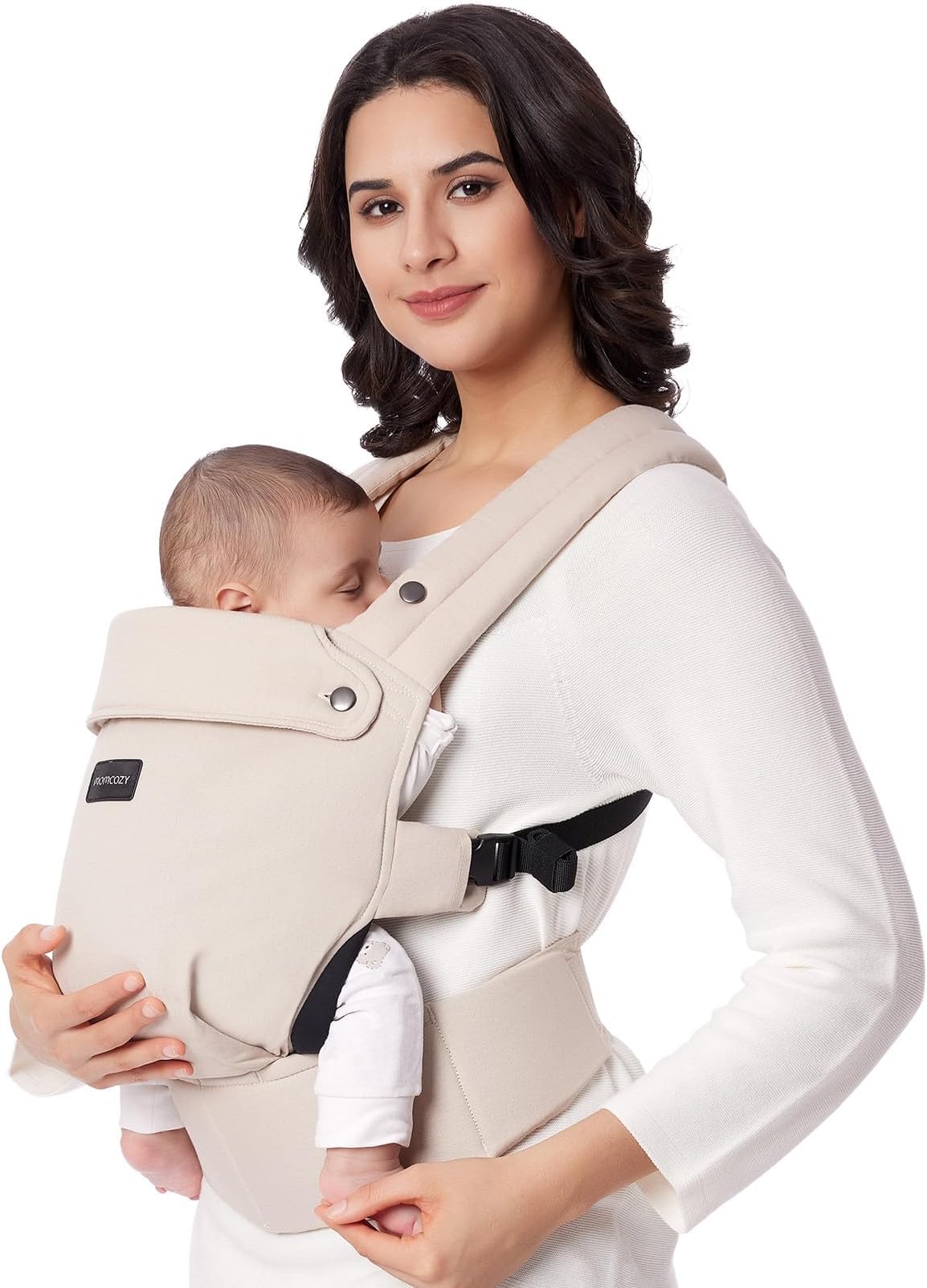 Baby Carrier - Ergonomic, Cozy and Lightweight Carrier for 7-45lbs, Effortless to Put On, Ideal for Hands-Free Parenting, Enhanced Lumbar Support, Purehug for Infant to Toddler, Khaki