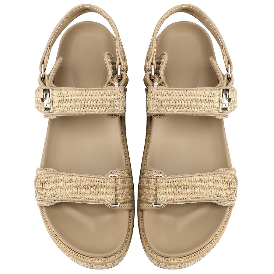 Amazon.com: ZIXSAA Raffia Platform Wedge Sandals for Women