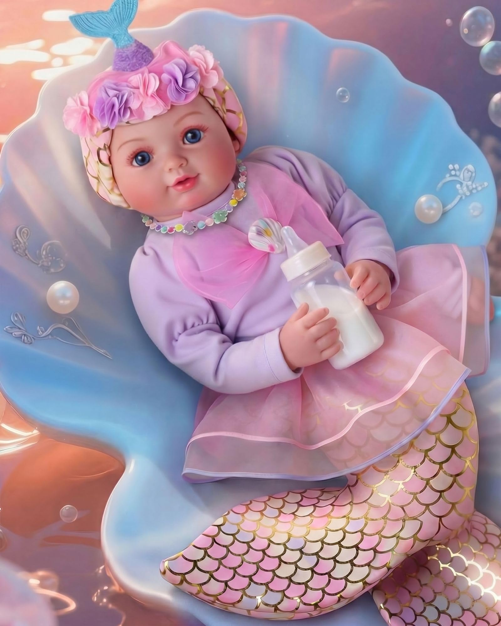 BABESIDE Mermaid Baby Doll Girl