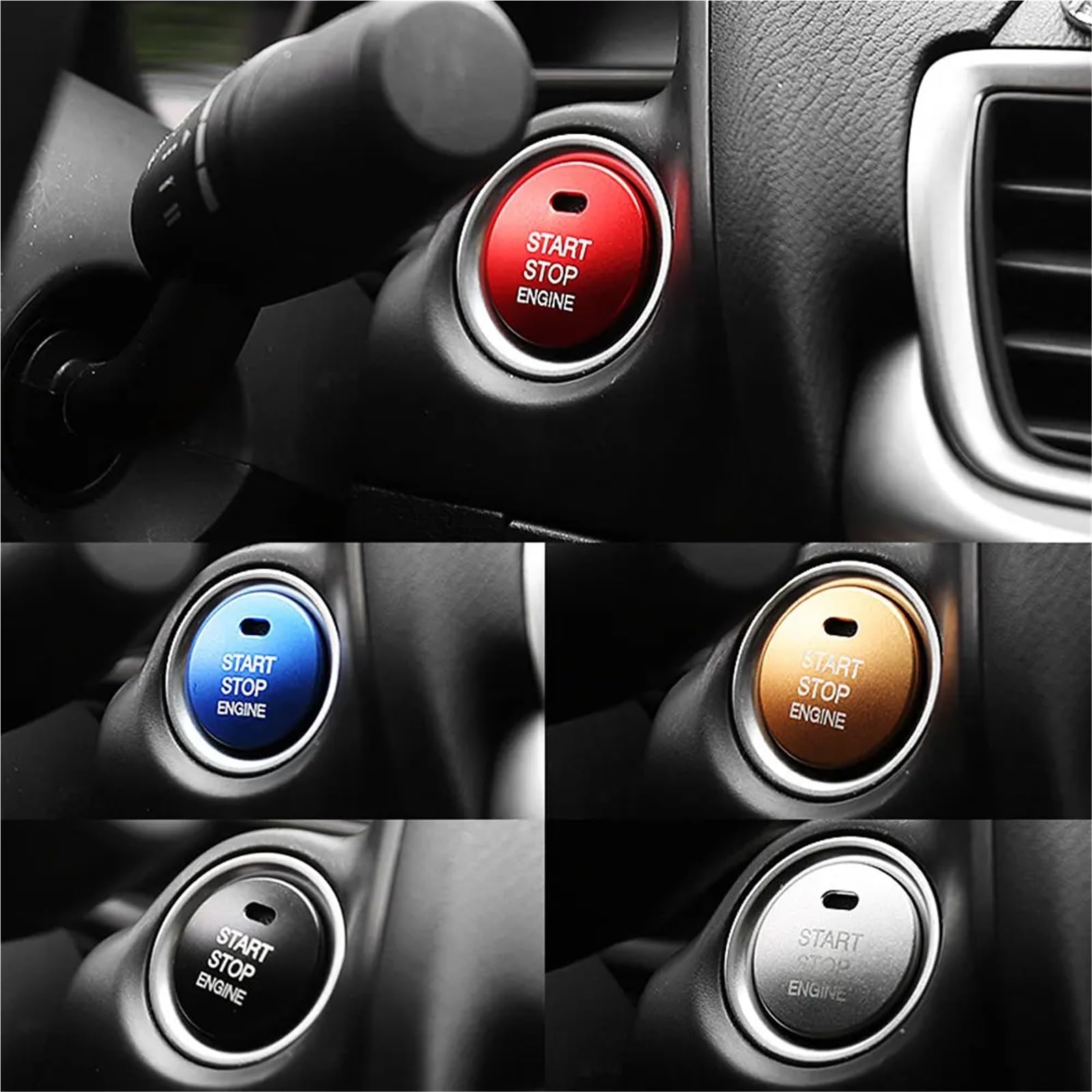 Botón start-stop para Mazda CX- CX-4 CX-5 CX-9 MX-5 (Silver)