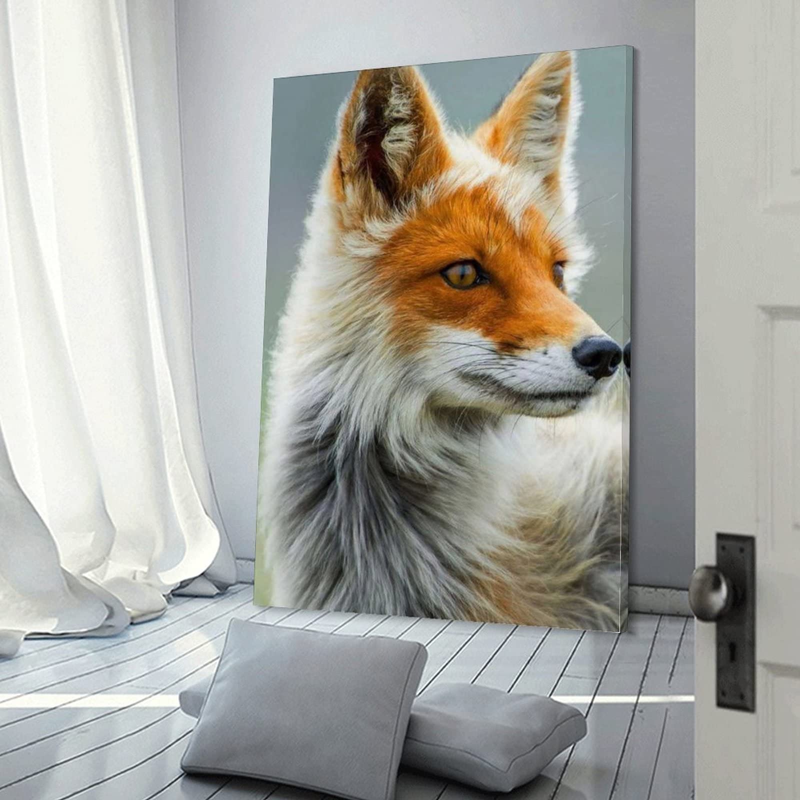 ZHUTOU Poster sur toile représentant un renard - Décoration murale moderne pour chambre à coucher - 30 x 45 cm