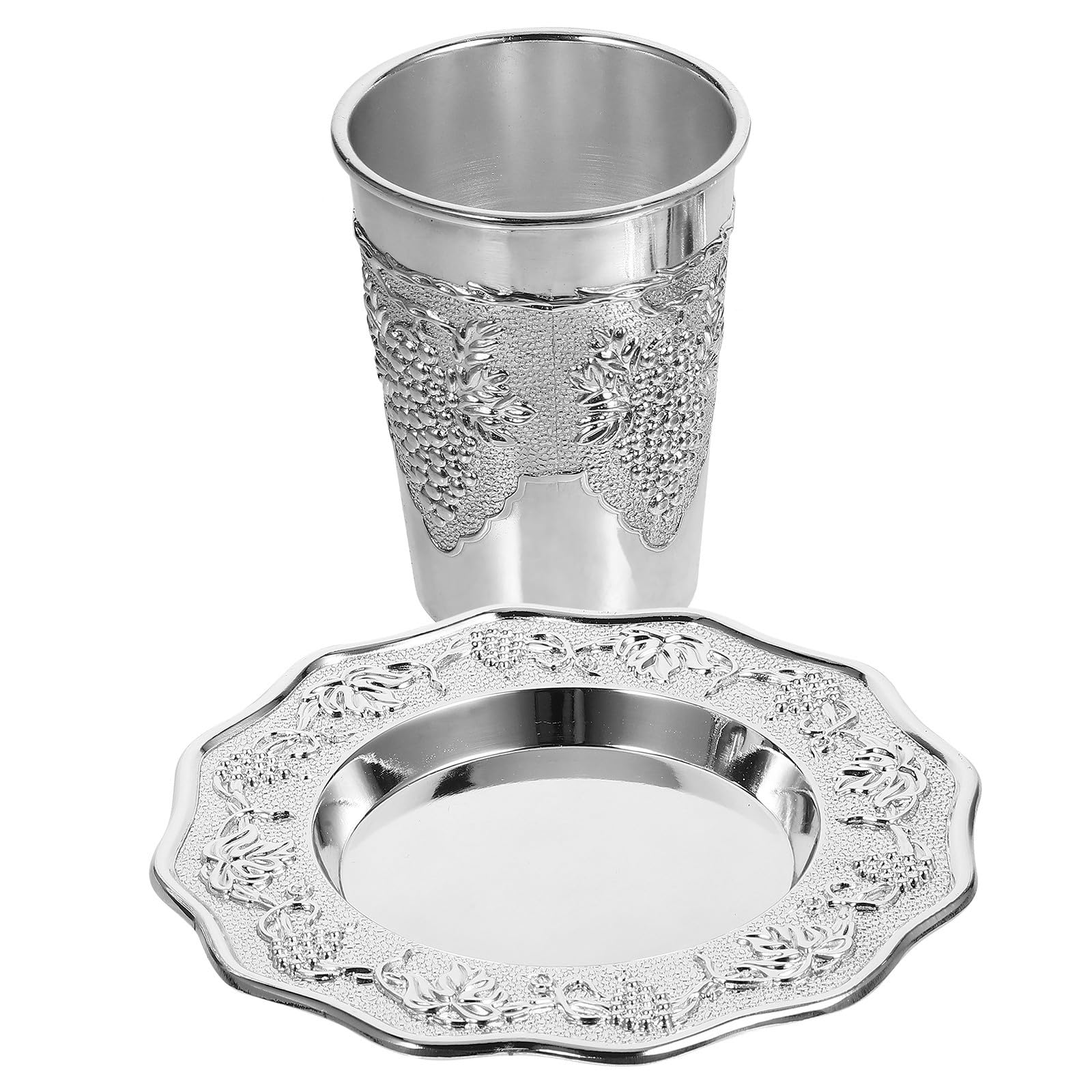 Coupe sainte juive en alliage argenté au design élégant pour fêtes