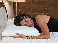 Vista 15 de Bluewave Bedding Almohada de espuma viscoelástica de gel extra delgada para personas que duermen boca abajo y de espalda, diseño delgado, plano