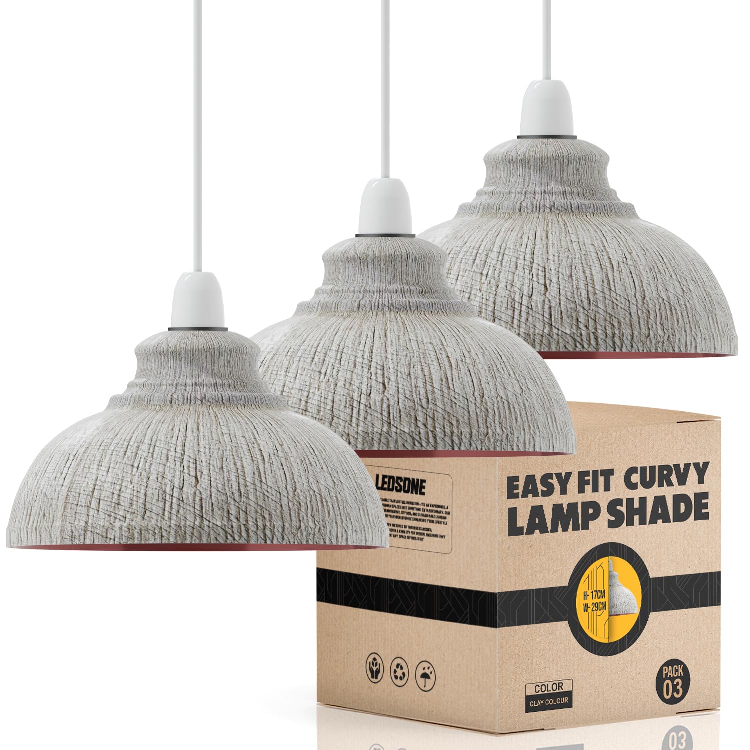 LEDSone Ceiling Light Shade Metal Pendant Lighting Ceiling Light Shade, Ceiling Fitting Light & Industrial Style Light for Indoor Pendant Light Shade lamp Shades โ image 1