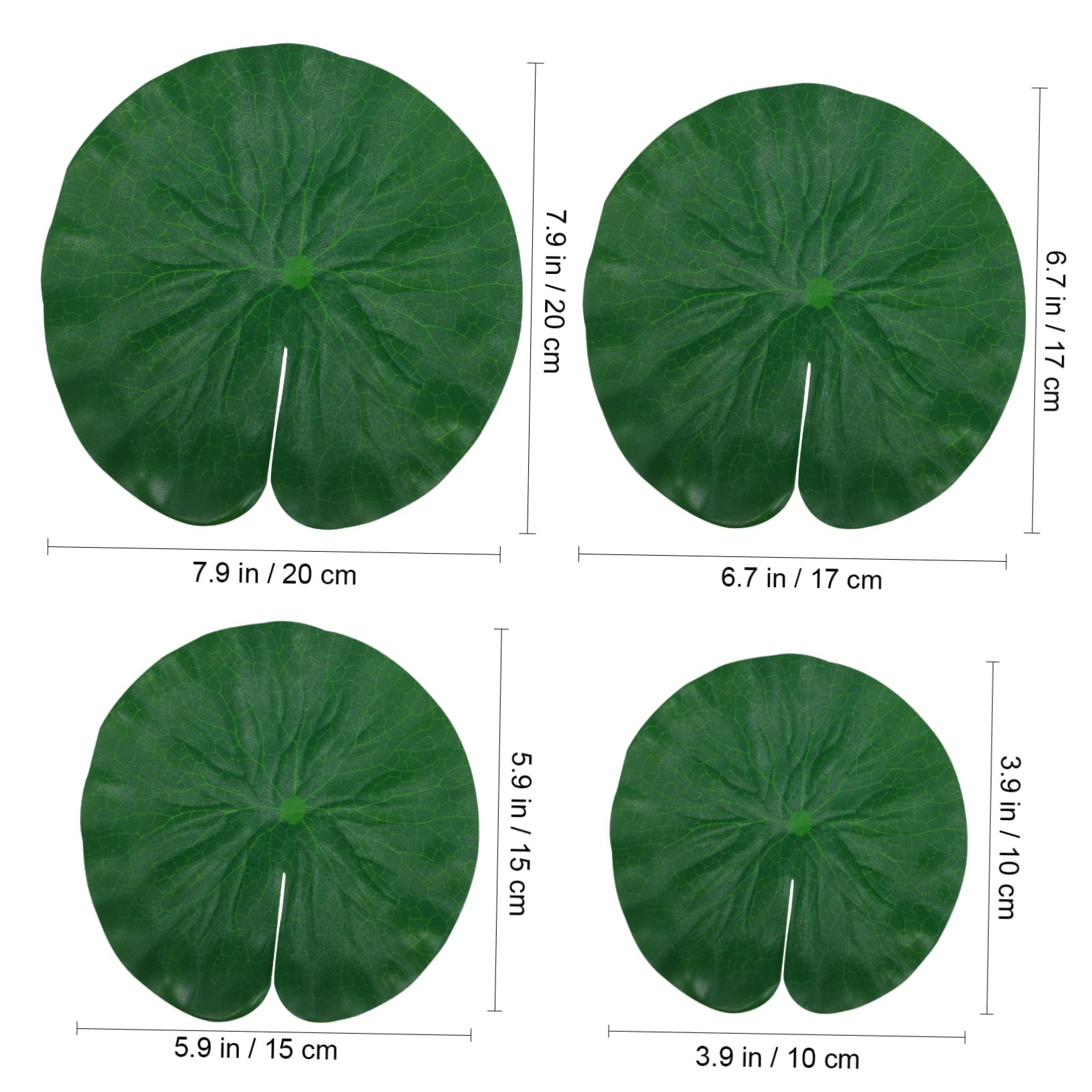 POPETPOP 5 Set Foglia Di Loto Simulata Falso Piscina Partire Piante D'acquario Galleggiante Accessori Per Laghetti Da Giardino Decorazione Dell'acquario Piante Acquatiche Eva 16 Pezzi * 5