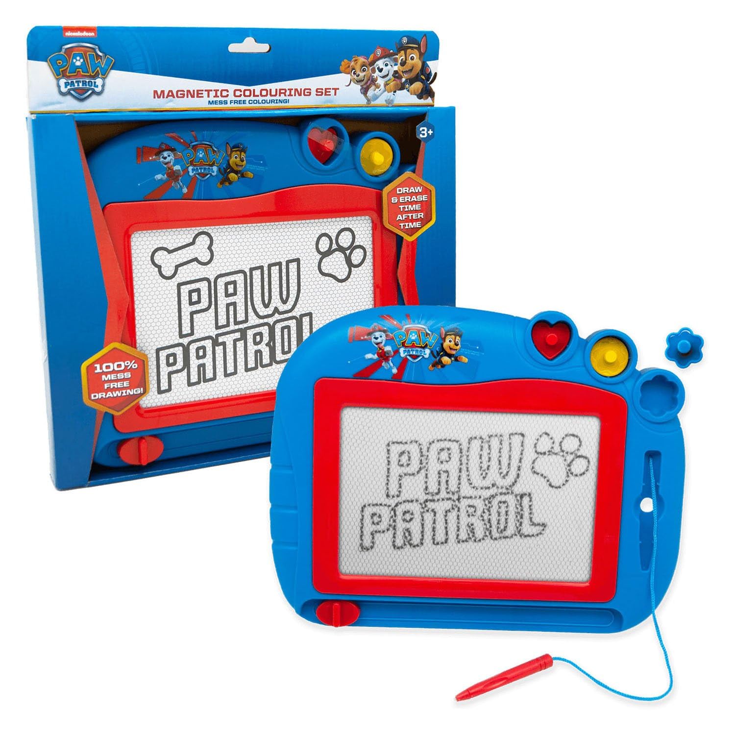 Paw Patrol Magnetisches Zeichenbrett mit Stift und Formen Zeichentafel
