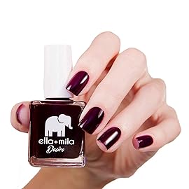 ella+mila Professional, Quick Dry, Long-Lasting & Chip-Resistant Purple Nail Polishes (Wine Me Up - 0.45 fl oz)