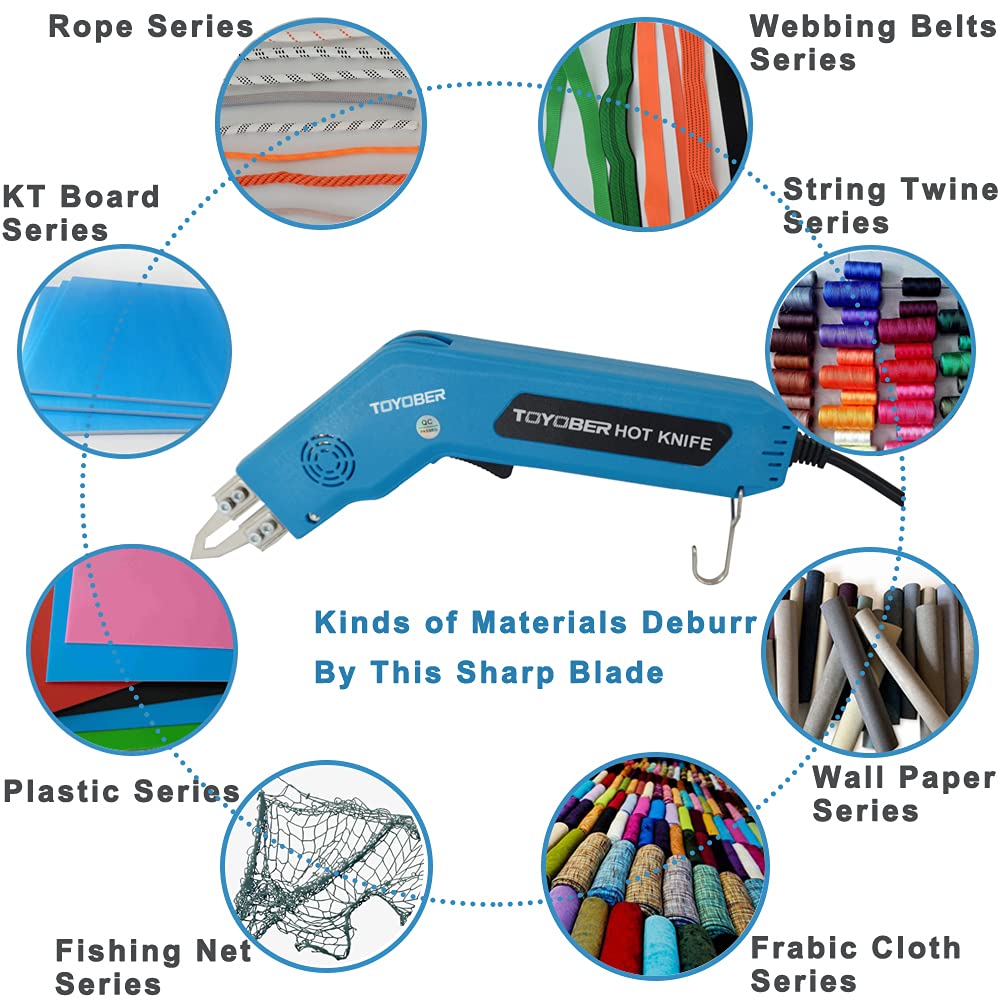 Buy TOYOBER Electric Rope Cutter Fabric Cutter Hot Knife to Cut Plastic