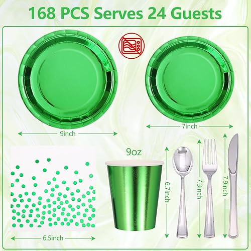 Miniatura 35 de Decoraciones de fiesta azules y plateadas, 168 platos azules y servilletas, suministros de fiesta, platos de cumpleaños azul marino para 24