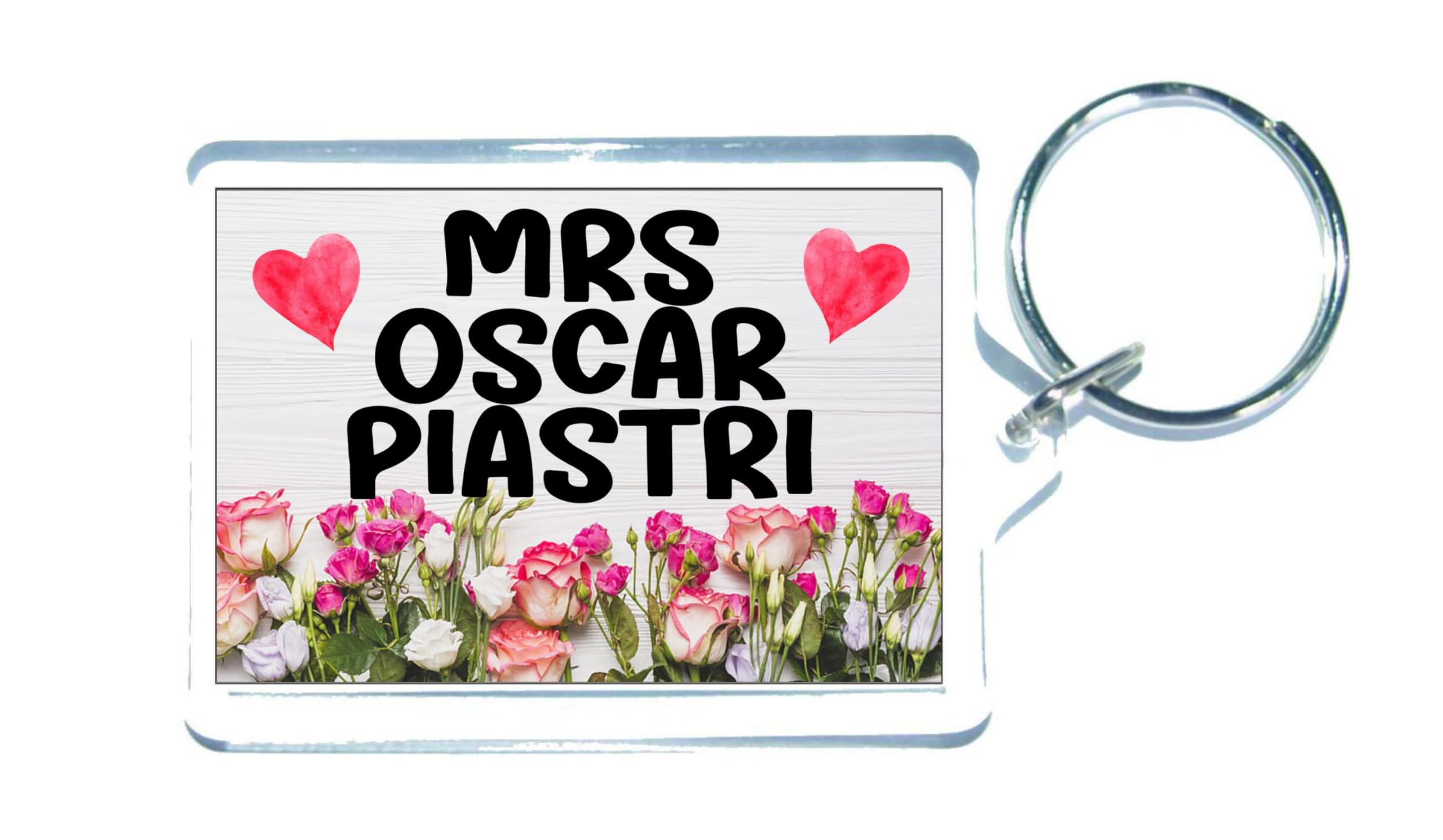 Decalarama Mrs Oscar Piastri Keyring Gift – Fun Cute Novelty McLaren Sports Fan Present