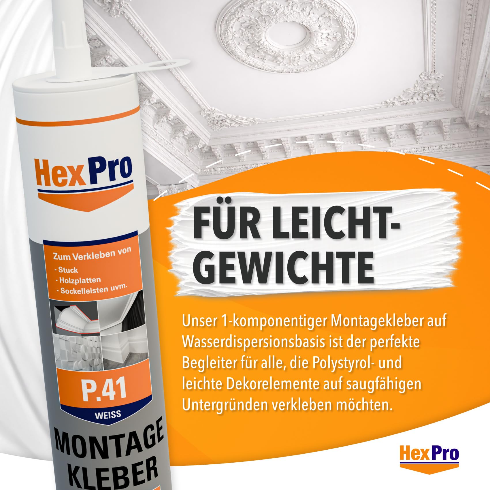 P63 Adhesivo de Montaje Extra Fuerte, Adhesivo Polimérico MS de Alta Adherencia para, Cantidad:12 piezas, Contenido adhesivo:310 ml