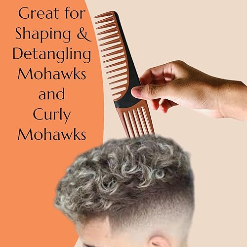 Miniatura 5 de ALAZCO Premium Duo Combo desenredante peine de levantamiento de cabello con dientes anchos para teasing rizado recto grueso húmedo ducha ondulado