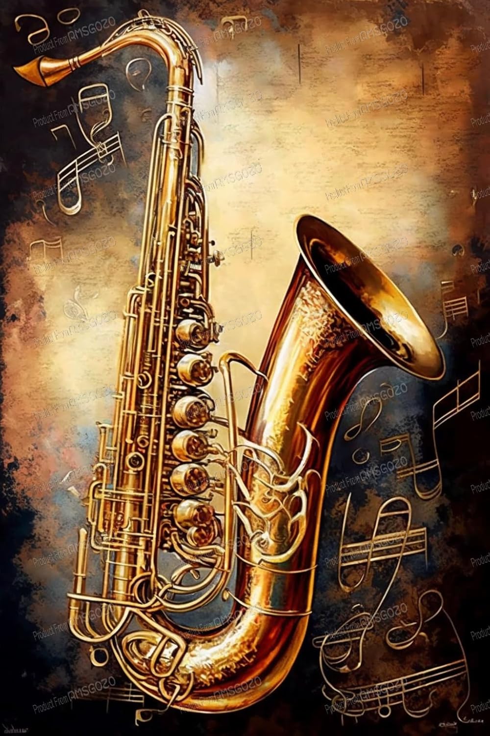1000 Piece Wooden Puzzles - Vintage Saxophone - Jigsaw Puzzles for Adults Kids, Each Piece is Unique, Perfect Family Leisure Toys & Gifts - Puzzles Entertainment Collectibles