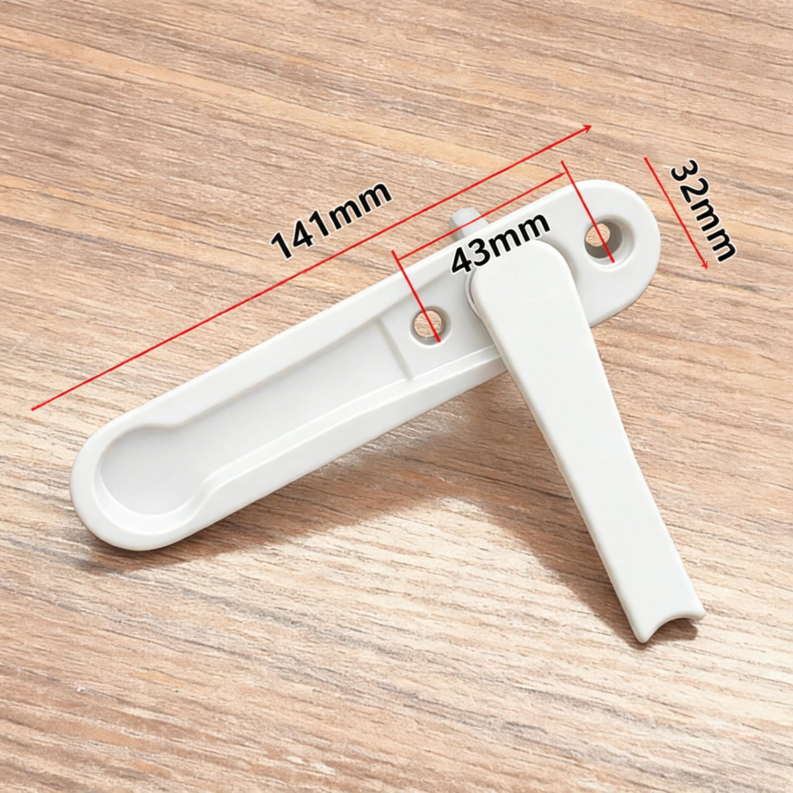 Poignée de Fenêtre Blanche Universelle Axe Court Alliage de Zinc PVC Aluminium Bois