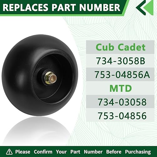 Miniatura 4 de Paquete de 4 ruedas de cubierta para cortacésped 753-04856A para Cub Cadet RZT50 RZT54 LT1050 AM116299 M111489