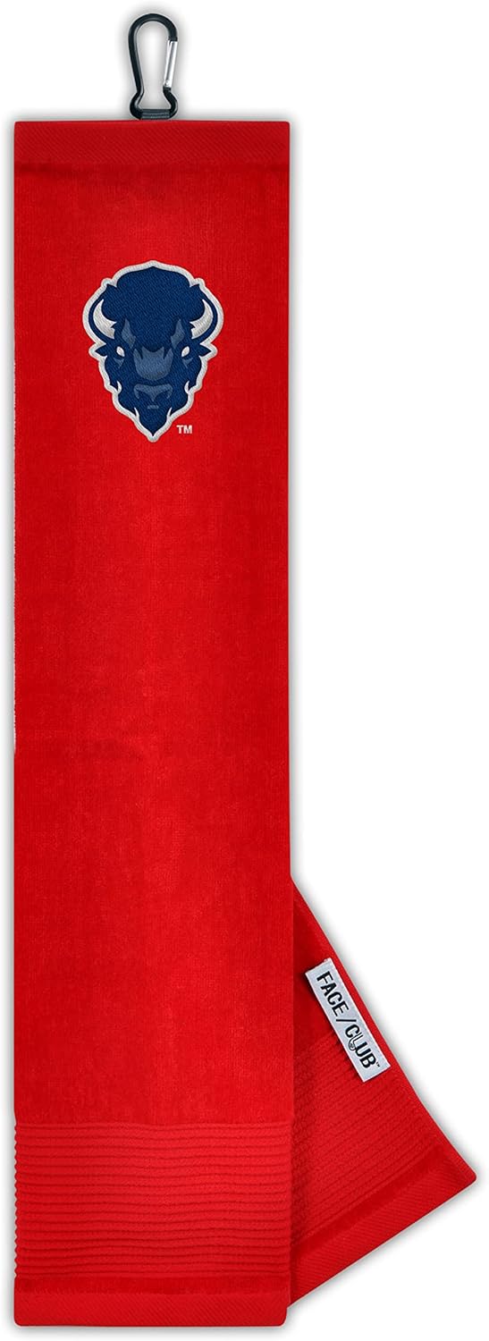 Team Effort NCAA Unisex-Adult Face/Club Tri-Fold Embroidered Towel NCAA