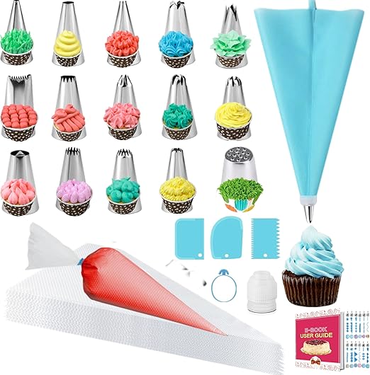 GZMAISULEE Piping Bags and Tips Set for Beginners Cake Decorating Tips