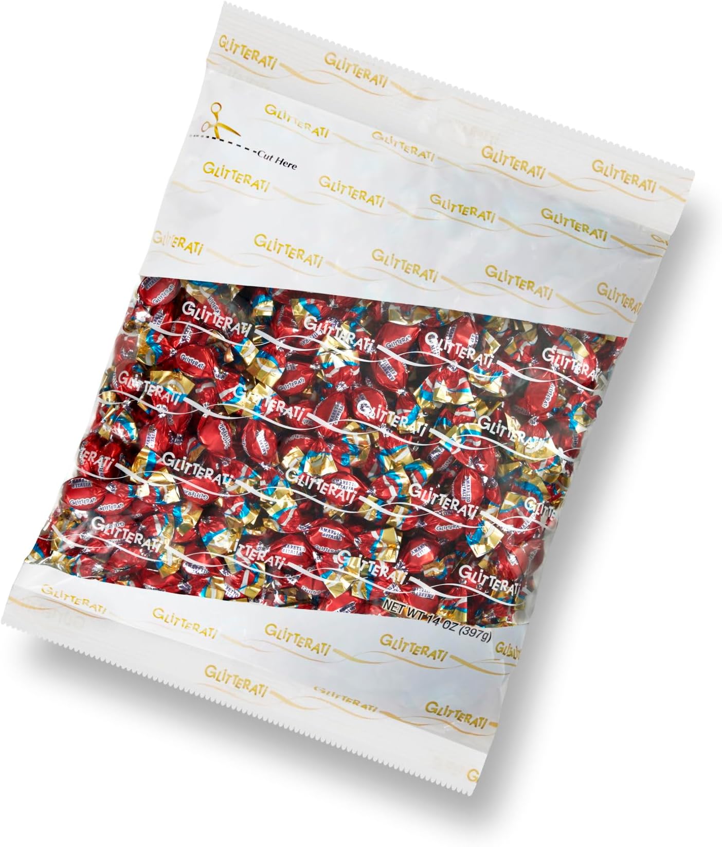 Glitterati AMARETTO D'ITALIA, 1lb. โPartyโ Pack โ Italian Miniature Hard Candies, Deluxe Quality