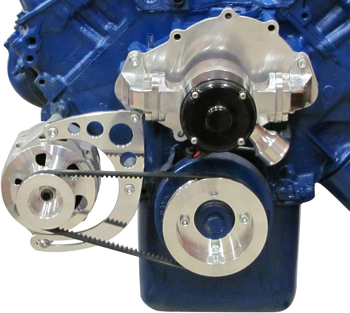 Alternator Bracket Compatible with Big Block Ford 429 460 Engines with Electric Water Pump and GM Alternator; Low Mount