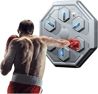WTHOME Wall Mounted Musical Boxing Machine, Smart Music Wall Mounted Punching Sports Equipment Rechargeable LED Light, Children and Adults Boxing Reaction Rarget