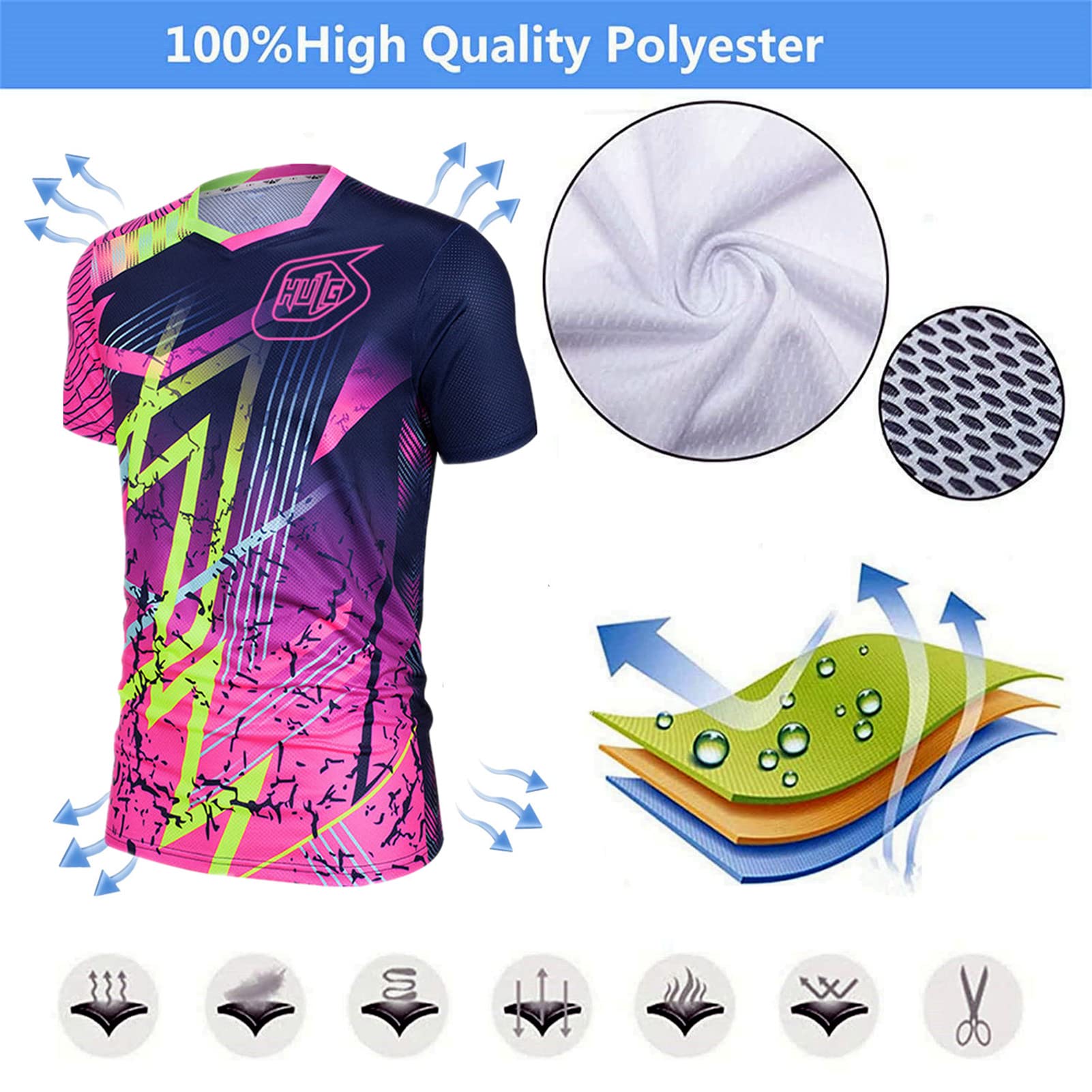 Maglia Da Ciclismo Da Uomo MTB,Maglia Da Ciclismo Uomo Manica Corta MTB Tops Traspirante Leggera Per Mountain Bike Ciclismo Palestra