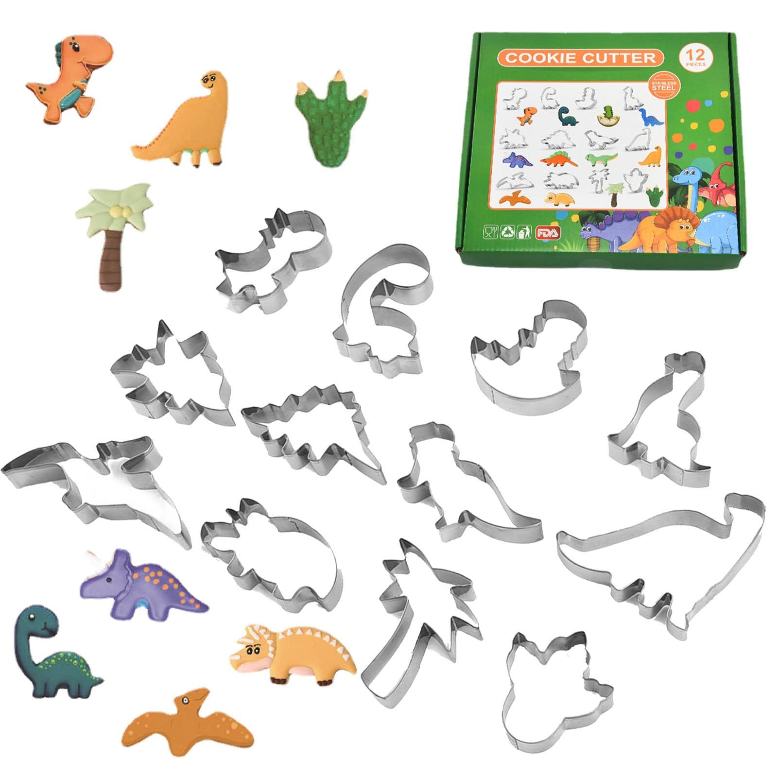 5 emporte-pièces en forme dinosaure durable pour décoration gâteau