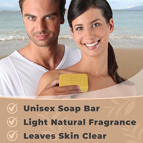 Miniatura 5 de DEAD SEA Salt Lemon Sage 4 oz jabón de 3 unidades sal del mar muerto incluye azufre magnesio y 21 minerales esenciales Mantequilla de karité aceite