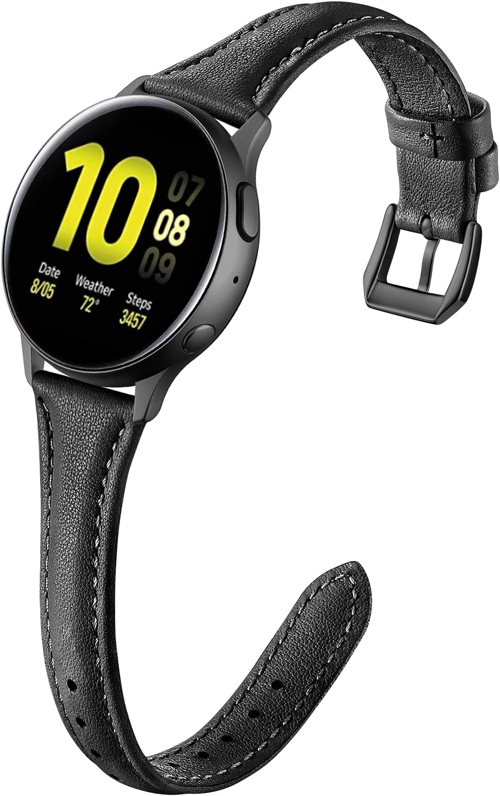 GEAK Slim Leather Bands Compatible with Samsung Galaxy Watch 7 40mm 44mm/Watch 5 Pro 45mm/Galaxy Watch 6/Watch 5 4 44mm 40mm/Galaxy Watch 4 Classic 46mm 42mm/Watch 3 41mm, 20mm Watch Band for Women