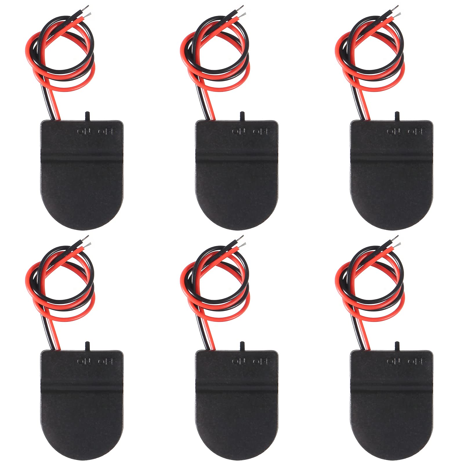 Diitao 6PCS Battery Holder Coin Cell Holder, 1 x 3V CR2032 Battery Holder,Button Battery Holder with Leads On Off Switch (Black x 6pcs) (A722)-picture-19