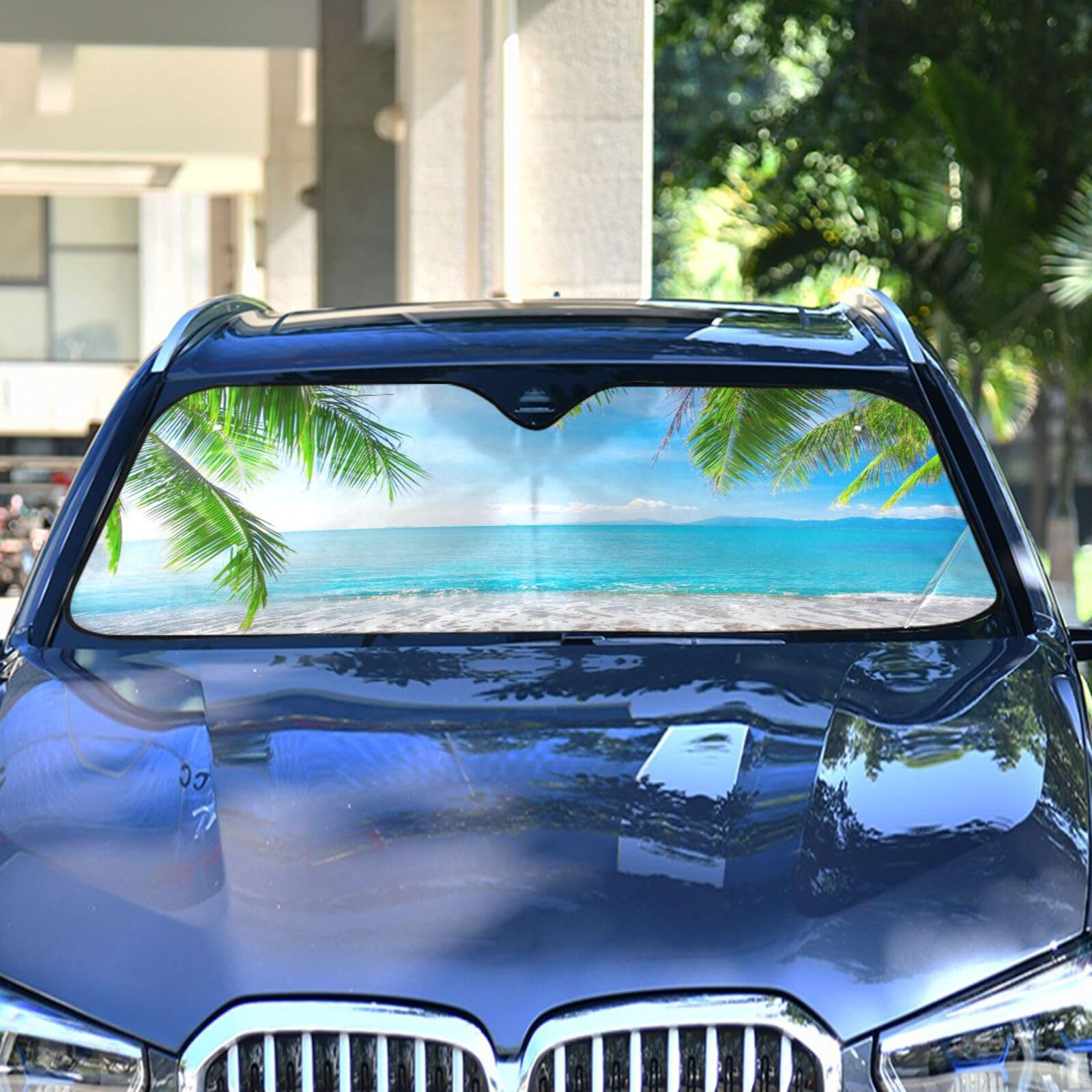 Pare-soleil Pour Pare-brise De Voiture Pliable - Taille 145,8x78,7 Cm - Protection UV Et Chaleur - Compatible Plupart Des Véhicules - 7