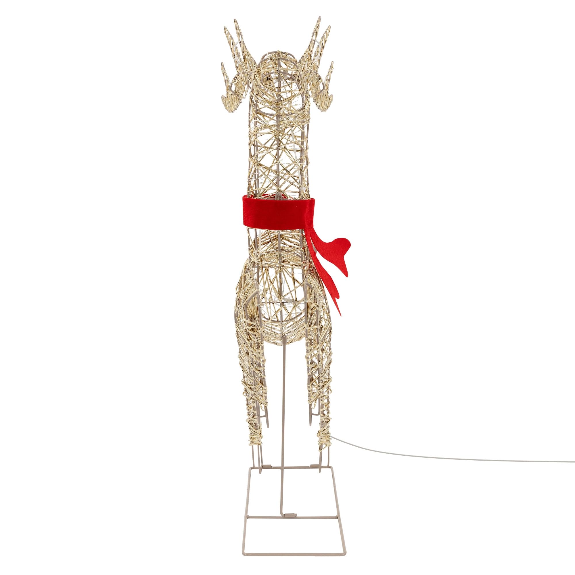 ECD Germany LED Rentier Weihnachten, Weihnachtsrentier, Weihnachtsdeko | Weihnachtsbeleuchtung Garten, Innen/Außen IP44, Beleuchtetes Hirsch Figur mit Timer & Blinkfunktion, 720 LED, Warmweiß, 91 cm