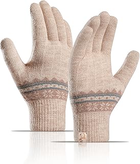 Sponsored You’re seeing this ad based on the product’s relevance to your search query.Learn more about this advertisement TAGVO Women's Thermal Touchscreen Gloves, Stretchy Knitted Gloves, Warm Thick Wool Gloves, Sports Gloves, Outdoor Winter Gloves for Running, Jogging, Hiking, Cycling, Mountaineering