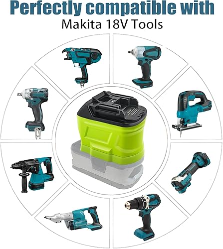 Miniatura 6 de ZDTZ Adaptador de batería para Ryobi 18V a para Makita BL18 Batería, para Ryobi 18V ONE+ Batería P107 P108 Convertir para Herramientas Makita 18V
