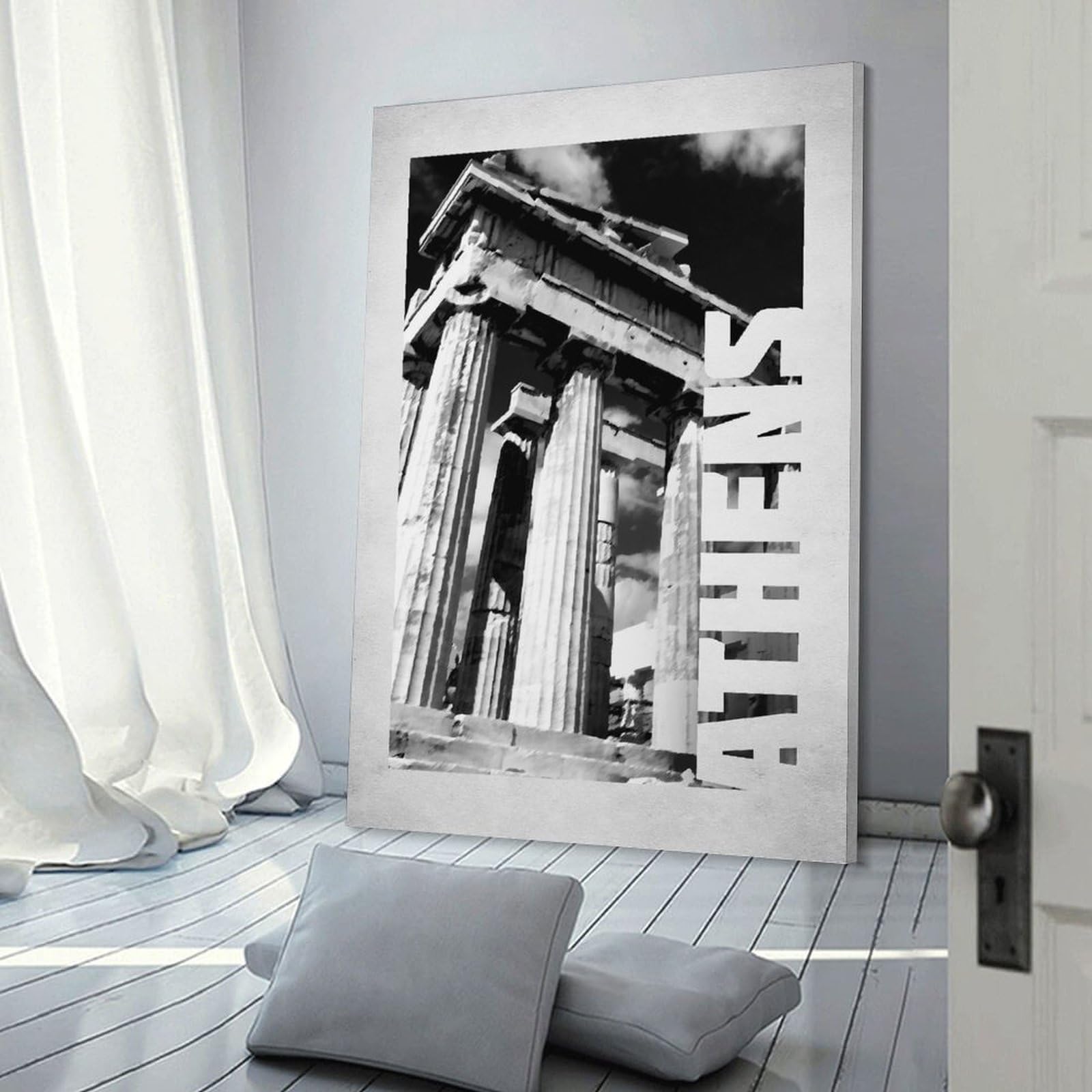 Junmoney Athens Home Decor Wall Art, 08x12inch(20x30cm), for Lounge, Bedroom Or Personal Spaces, Gift Idea for Housewarming And Birthdays