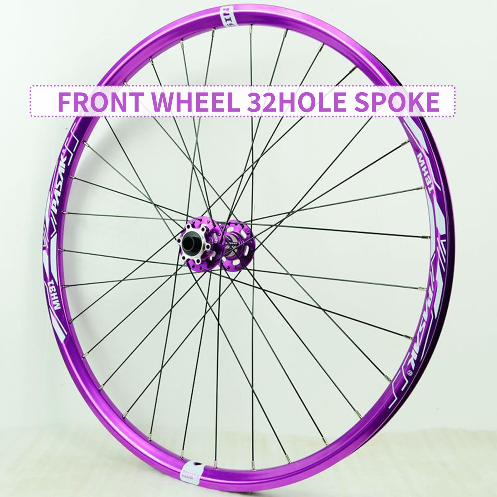 Zestaw kół do rowerów górskich 26 27,5" 29" aluminiowe felgi z osią wtykową. Przednie koło 15 x 110 mm, tylne koło 12 x 148 mm. 32 szprychy. Hamulec tarczowy dla 8-12 biegów