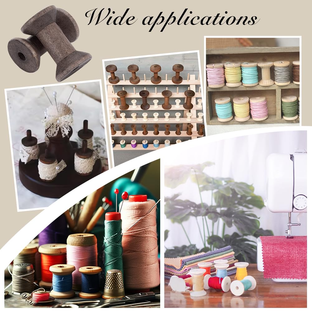 20 Bobine Di Legno Vuote Per Cucito - Diametro 50mm - Per Filo, Caffè E Ricamo - Foto 4